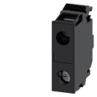 Siemens Industry - borne support, noir, borne  vis, pour fixation au sol