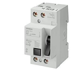 Siemens Industry - Inter.diff 2P, In: 125 A, 100 mA, Un AC: 230 V