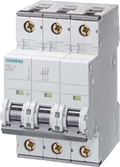 Siemens Industry - MCB 400V 10kA, 3pole, B, 1A