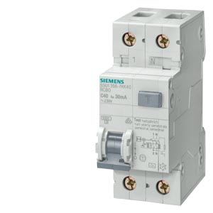Siemens Industry - RCBO elm, 4,5 kA, 1P+N, type AC, 300 mA, C-car, In: 16 A, Un AC