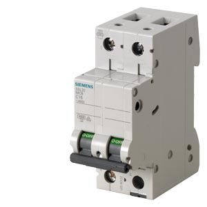 Siemens Industry - Disj. Mod. 400 V 4.5KA, 2 poles, B, 16A