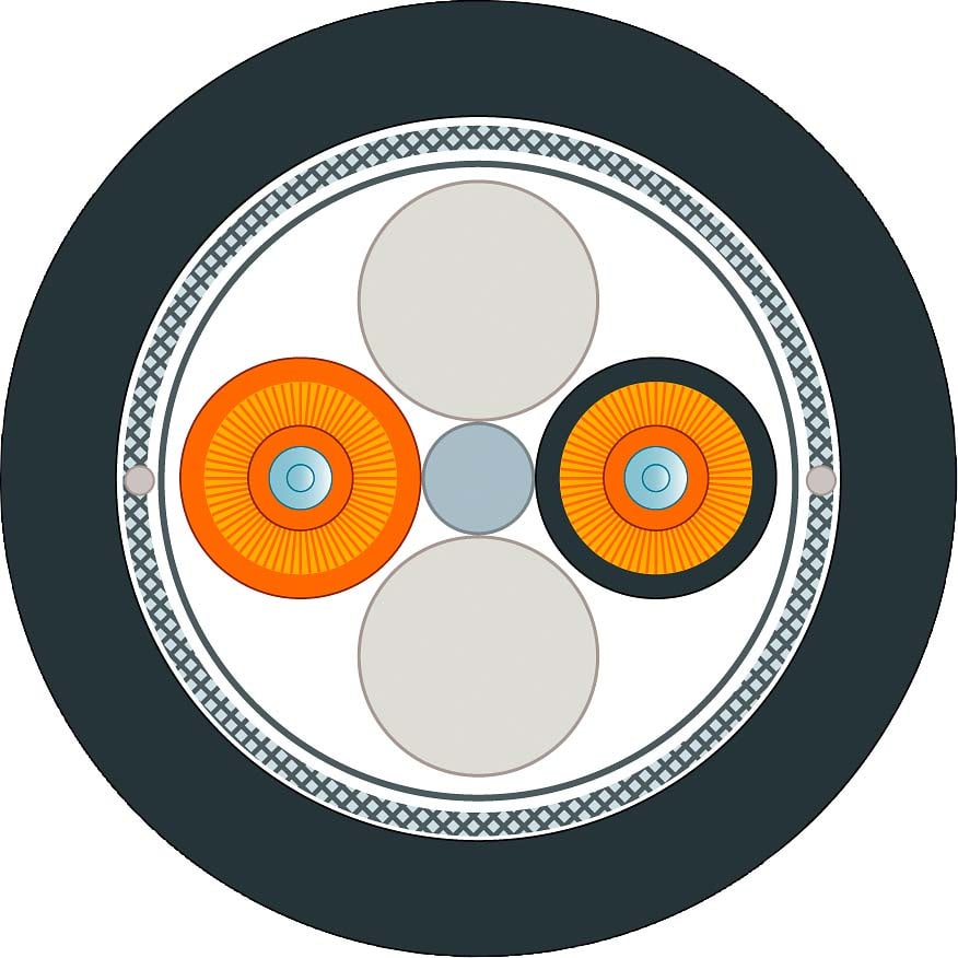 Siemens Industry - FO Ground Cable 50/125 100 m, 4xBFOC