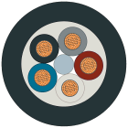 Siemens Industry - Control Cable 5 core cable, au mètre
