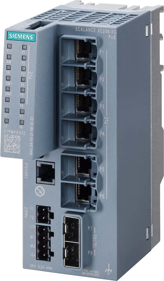Siemens Industry - SCALANCE XC206-2G PoE (DC 54 V)