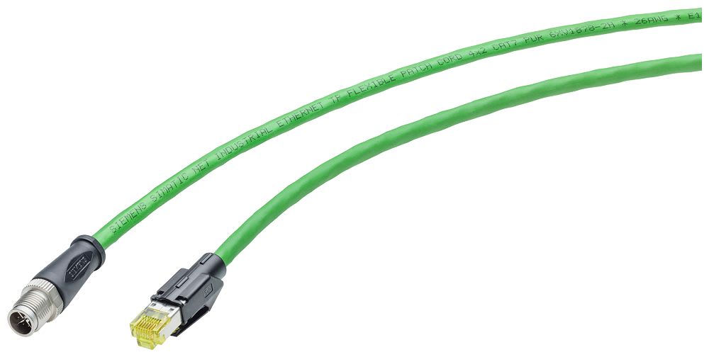 Siemens Industry - IE TP Cord M12-180/RJ45-180 (4x2, 1 m)