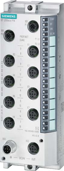 Siemens Industry - ET 200eco PN, 8STOR, 24VCC/1,3A, 8xM12