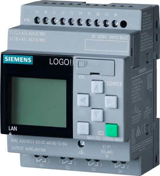 Siemens Industry - LOGO!12/24RCE, 8DI(4AI)/4DO, 400 Blocks