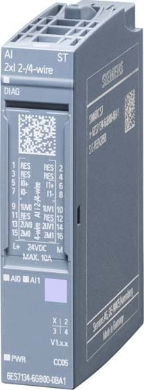 Siemens Industry - SIMATIC ET 200SP, Module d'entrées analogiques HART, AI 4XI 2-Wire HART high Fea