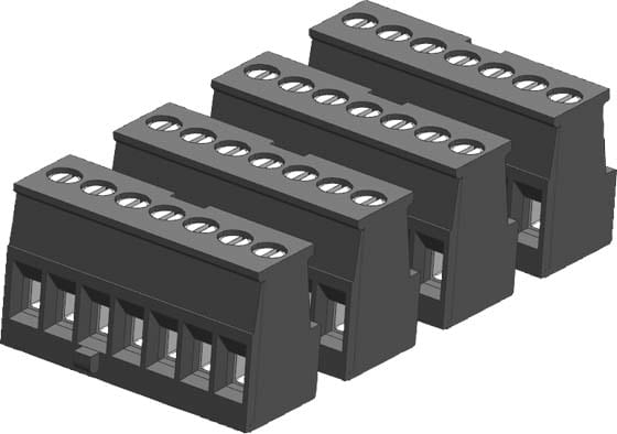 Siemens Industry - Bornier, 7 broches, doré(4/Pack)