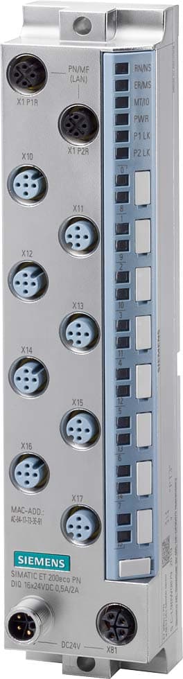 Siemens Industry - ET 200eco PN, DIQ 16x24VDC/2A, M12-L