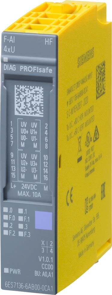 Siemens Industry - ET 200SP, F-AI 4xU 0..10V HF