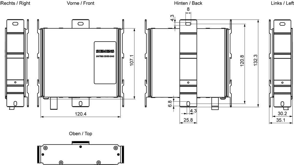 Siemens Industry - simatic flat panel monitor v2 module hte extended v2, transceiver hdbasedt v2 d