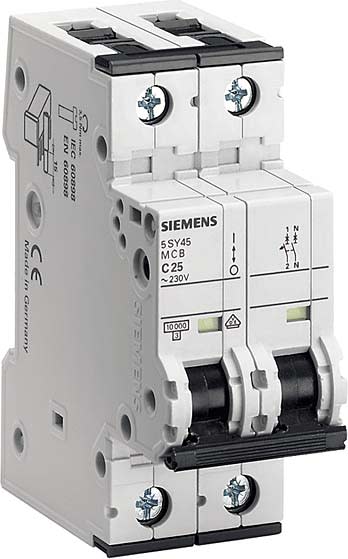 Siemens Industry - Disj.1P+N.1,6A.C.10kA.230V