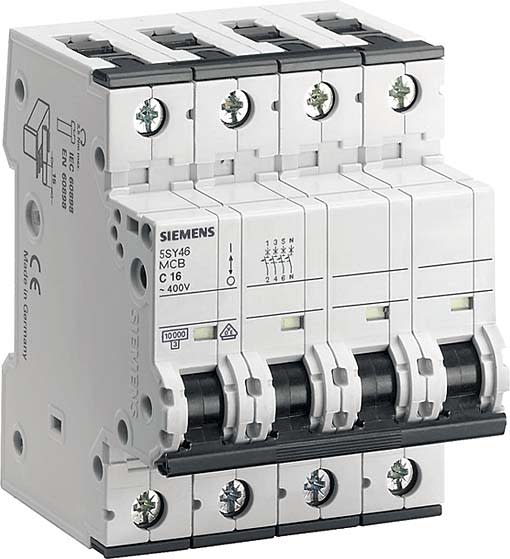Siemens Industry - Disj.3P+N. 16A.B.10kA.400V