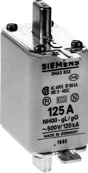 Siemens Industry - Fus.T00-GL- 35A-500Vac;250 Vdc languettes d'accrochage
