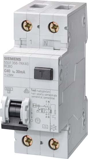 Siemens Industry - Disj.diff. 30mA.1+N.13A.B.6kA