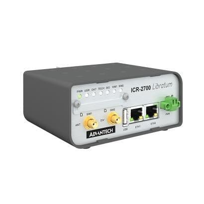 Advantech - ICR-2700, EMEA, 2× ETH, USB, Plastic, UK Power Supply