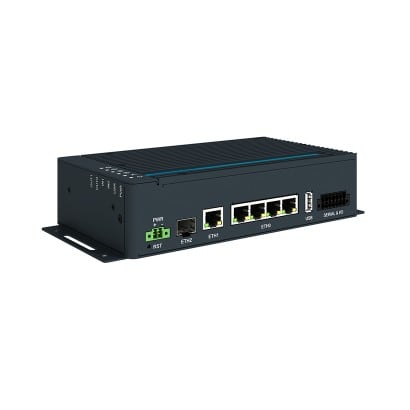 Advantech - Routeur LAN, 5xETH, 4xPoE, 1xRS232/RS485, 2xIO,CAN BUS USB Host, SFP Gbe