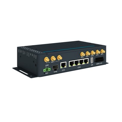 Advantech - Routeur 4G, 5xETH, 1xRS232/RS485, IO, 2xSIM, GNSS SFP Gbe, 4xPoE, CAN BUS