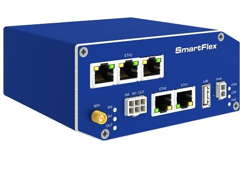 Advantech - Routeur LAN, 5xETH, USB, 2xDI/DO, Slot SD, WiFi, Métal + Accessoires