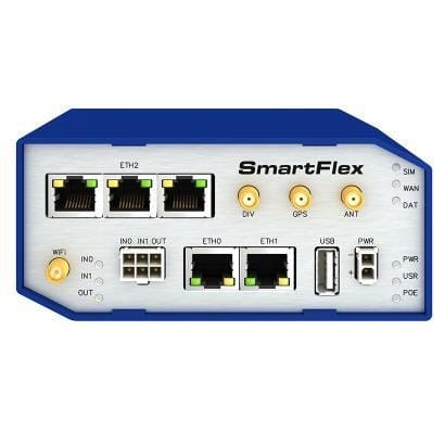 Advantech - SmartFlex, Global, 5x ETH, WiFi, PoE PSE, Plastic, No ACC