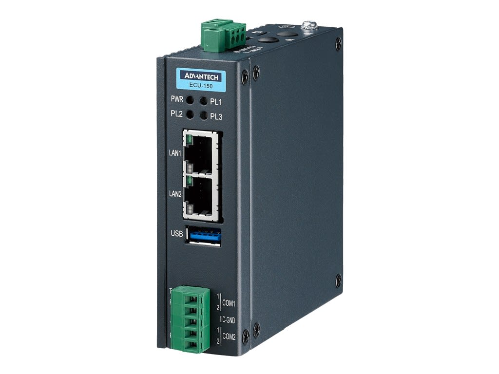 Advantech - Gateway IoT 2 RJ45, 2 COM, 1 USB avec WISE/EdgeLink