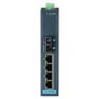 Advantech - Switch 4 LAN RJ45 + 1FX ST SM Non-manageable,Rail DIN et support mural