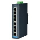 Advantech - Switch 8FE LAN Non-manageable, Alim DC, IP67,Température étendue, Rail DIN et