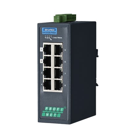 Advantech - Switch supervisable PROFINET MRP Master,8 ports RJ45 FE