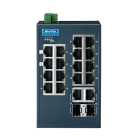 Advantech - Switch supervisable Modbus TCP, 16 ports RJ45 FE+ 2 ports GE SFP Combo + T°
