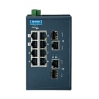 Advantech - Switch supervisable Modbus TCP, 8 ports RJ45 FE+ 2 ports GE SFP Combo + T°