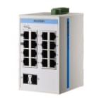 Advantech - Switch supervisable Modbus TCP, 16 ports RJ45 GE+ 2 ports GE SFP + T° étendue