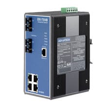 Advantech - Switch administrable 4 ports 10/100MB + 2 ports f ibre 100FX SC SM - T° étendu