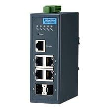 Advantech - Switch 4FE + 2G SFP, LAN Manageable,Température étendue