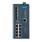 Advantech - Switch administrable 8 ports FE PoE + 4 ports SFP + T° étendue