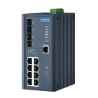 Advantech - Switch administrable 8 ports IEEE 802.3PoE + 4 ports SFP, températures étendues