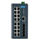 Advantech - Switch administrable 16 ports FE + 4 ports SFP + T° étendue