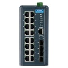 Advantech - Switch administrable 16 ports GE + 4 ports SFP + T° Etendue