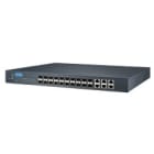 Advantech - Switch 6GE + 20G SFP, LAN Manageable,Alimentation AC/DC