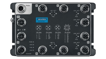 Advantech - Switch non manageable 8 ports RJ45 100Mbits + 2 Gbe