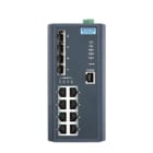Advantech - Switch Administrable Niv 3 8 ports GbE + 4 ports Fibre SFP + T° étendue