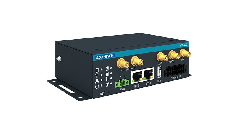 Advantech - Routeur 4G,Cat6 2x ETH WIFI 2x SERIAL,IO