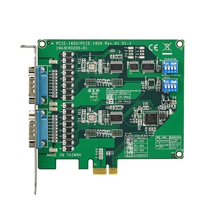 Advantech - Carte PCIe de communication, 2 ports RS-232,protection électrostatique et