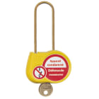 Catu - Cadenas jaune anse 70mm diamètre 4mm clé à définir -"Appareil condamné".