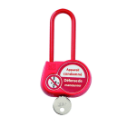 Catu - Cadenas de condamnation rouge, anse isolée H70 mm, clé 777 "appareil condamné"