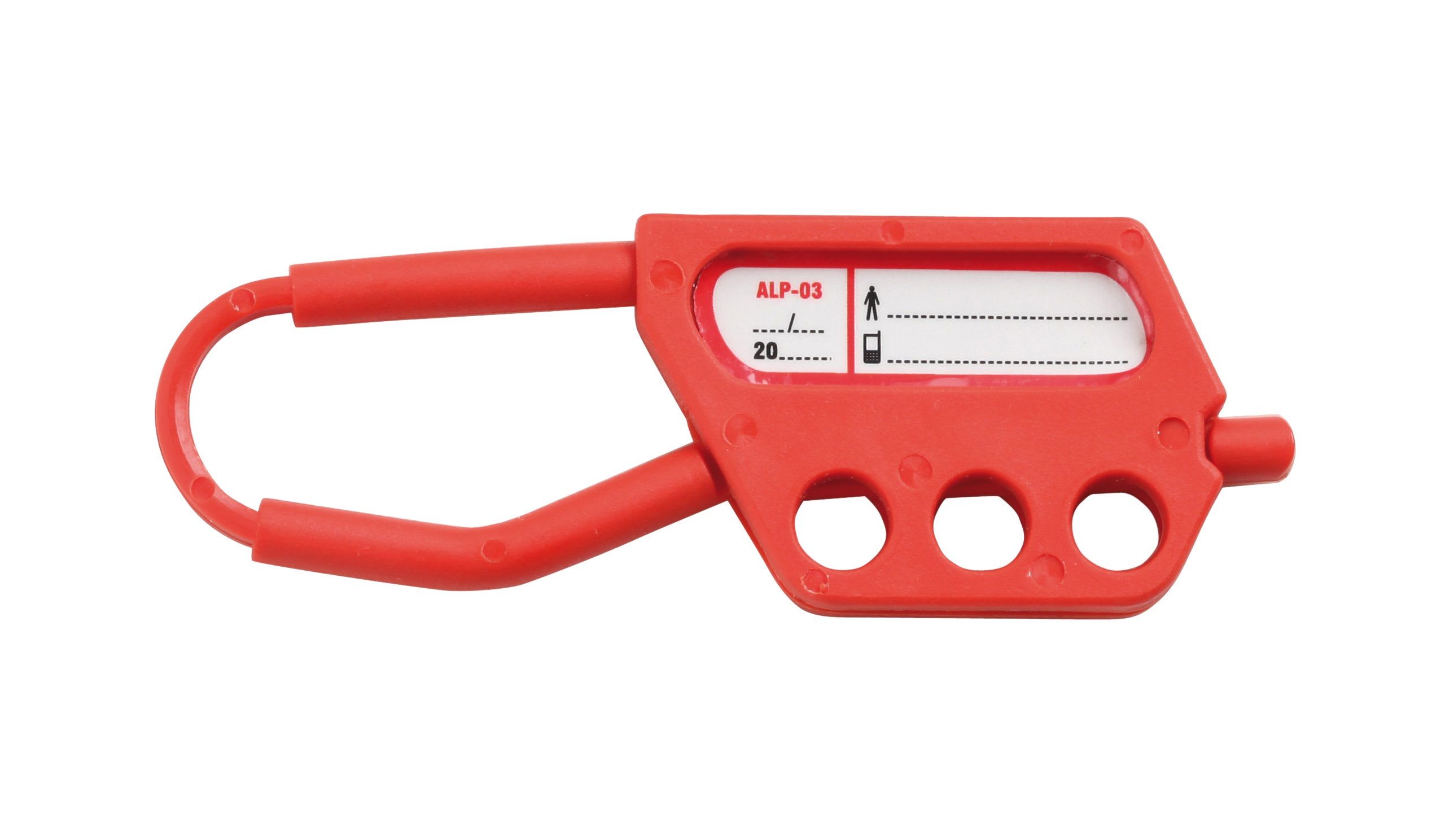 Catu - Condamnateur multiple plastique 3 trous, anse flexible Ø 6 mm.