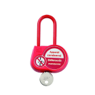 Catu - Cadenas de condamnation rouge, anse isolée H 50 mm Ø 6,2 mm, clé 1111.
