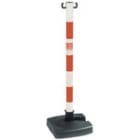 Catu - Balise PVC de signalisation "SUPPORT DE CHAINE" socle à lester rouge et blanc.