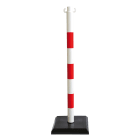 Catu - Balise PVC de signalisation "SUPPORT DE CHAINE" socle lestée rouge et blanc.