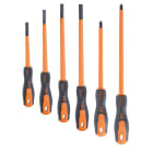 Catu - Kit 6 tournevis isolés bi-matière pour travaux sous tension conforme IEC 60900
